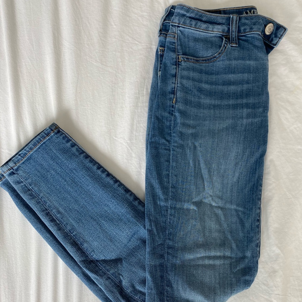 Boot cut blue jeans